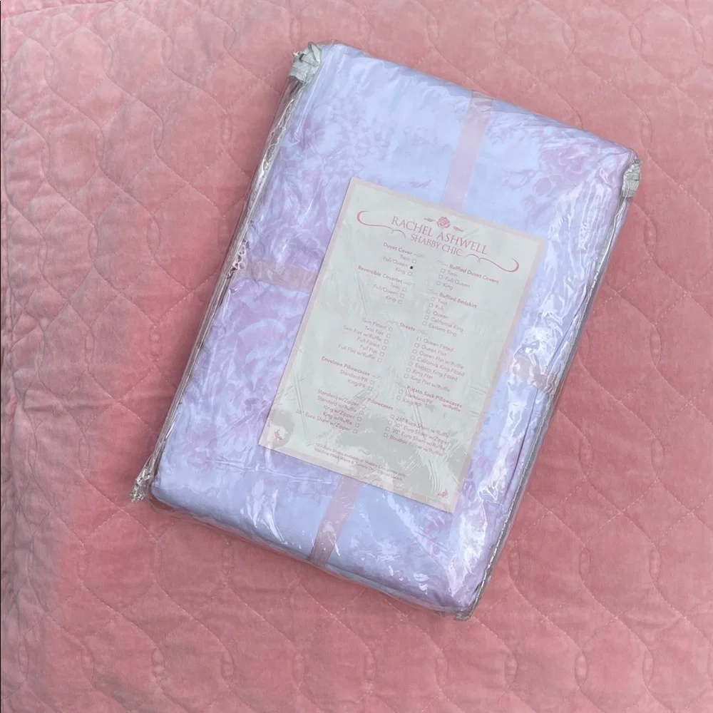 BRAND NEW IN PACKAGE, RACHEL ASHWELL, SHABBY, CHIC FULL QUEEN DUVET - Picture 2 of 5